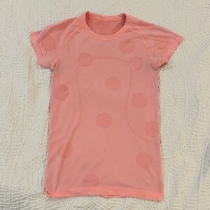 Lululemon Short Sleeve Pink Dot Performance Tee